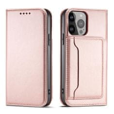 OEM Magnet Card Case elegantní knížkové pouzdro s venkovní kapsou na Samsung Galaxy A23 5G Pink