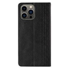 OEM Magnet Case elegantní knížkové pouzdro s poutkem na iPhone 13 Pro MAX 6.7" Black