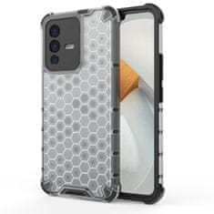 OEM Honeycomb pancéřové pouzdro se silikonovým rámem pro Vivo V23 5G Transparent