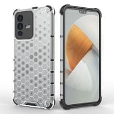 OEM Honeycomb pancéřové pouzdro se silikonovým rámem pro Vivo V23 5G Transparent