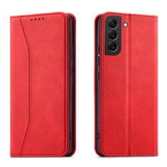 OEM Magnet Fancy Case elegantní knížkové pouzdro na Samsung Galaxy S22 PLUS 5G Red