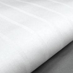 Mirtex Látka SATEEN 150/ 100 bílá hotelový pruh 24-6mm (100 Bílá)-285cm / , 1 běžný metr