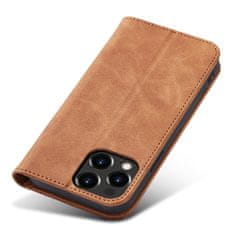 OEM Magnet Fancy Case elegantní knížkové pouzdro na iPhone 13 Pro 6.1" Brown