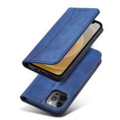 OEM Magnet Fancy Case elegantní knížkové pouzdro na iPhone 12 Pro MAX 6.7" Blue