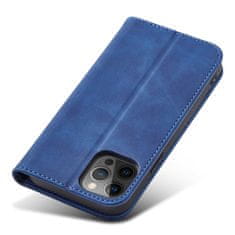 OEM Magnet Fancy Case elegantní knížkové pouzdro na iPhone 12 Pro MAX 6.7" Blue