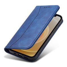 OEM Magnet Fancy Case elegantní knížkové pouzdro na iPhone 12 Pro MAX 6.7" Blue