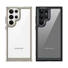 OEM Silikonové pouzdro Space s barevným rámem na Samsung Galaxy S22 ULTRA 5G Black