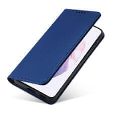 OEM Magnet Card Case elegantní knížkové pouzdro s venkovní kapsou na Samsung Galaxy S22 PLUS 5G Blue