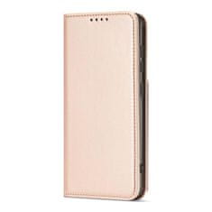 OEM Magnet Card Case elegantní knížkové pouzdro s venkovní kapsou na Xiaomi Redmi Note 11 PRO / Note 11 PRO 5G Pink