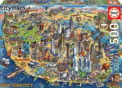 Educa Puzzle Mapa New Yorku