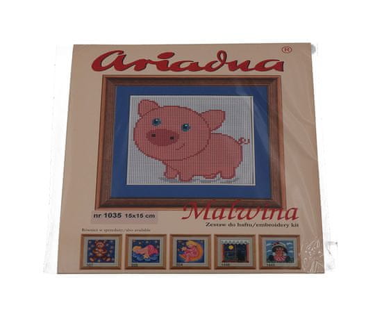 Ariadna Sestava pro vyšívání křížkovým stehem Malwina 15x15cm - č. 1035