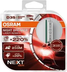 Osram xenonová výbojka D3S XENARC NIGHT BREAKER LASER +220% BOX