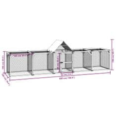 Vidaxl Kurník 500 x 100 x 150 cm impregnované masivní borové dřevo