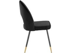 Danish Style Jídelní židle Roy (SADA 2 ks), samet, černá
