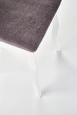 Halmar Dřevěná židle Barock, bílá / šedá
