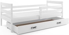 Importworld Dětská postel Liběna - 1 osoba, 90x200 s úložným prostorem – Bílá, Bílá