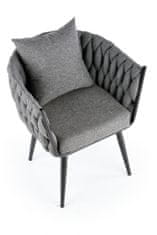 Halmar Kovová židle Avatar, šedá