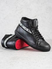 Amiatex Módní dámské černé tenisky bez podpatku + Ponožky Gatta Calzino Strech, černé, 36