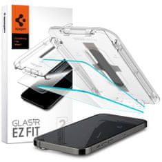 Spigen Celoplošné tvrzené sklo Spigen GLAS.TR "EZ FIT" 2BALENÍ iPhone 14 PRO MAX 6.7" Clear