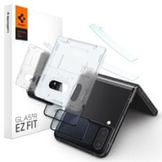 Spigen TEPELNÉ SKLO SPIGEN GLASS FC "EZ FIT" + FÓLIE ZÁVĚSU 2BALENÍ GALAXY S FLIPEM 4 ČERNÁ