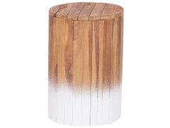 Beliani Noční stolek ze světlého dřeva MOVAS