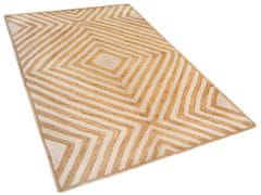 Beliani Bavlněný koberec 140 x 200 cm béžový PIRLI