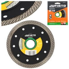 JUFISTO Diamantový řezný kotouč turbo 115 mm, pro keramika, mramor