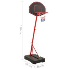 Greatstore Přenosná basketbalová hrací sada nastavitelná 190 cm