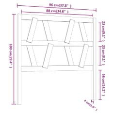 Vidaxl Čelo postele 96 x 4 x 100 cm masivní borovice