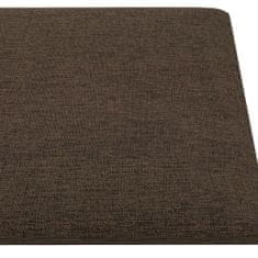 Vidaxl Nástěnné panely 12 ks hnědé 30 x 15 cm textil 0,54 m²