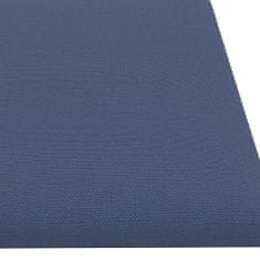 Greatstore Nástěnné panely 12 ks modré 60 x 15 cm textil 1,08 m²