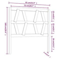 Greatstore Čelo postele 81 x 4 x 100 cm masivní borovice