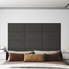 Vidaxl Nástěnné panely 12 ks tmavě šedé 60 x 30 cm textil 2,16 m²