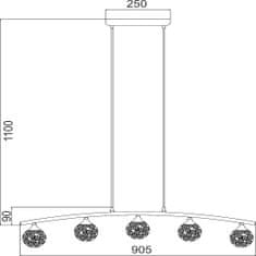 ACA ACA Lighting Crystal závěsné svítidlo AD2012005P