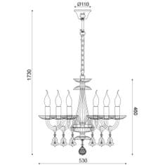 ACA ACA Lighting Crystal závěsné svítidlo BLK80386PCMG