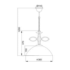 ACA ACA Lighting Elegant závěsné svítidlo AD89061