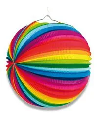 Amscan Papírový lampion Rainbow průměr 25 cm