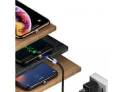 Bomba Nylonový magnetický USB kabel 3v1 pro iPhone/Android 1M Barva: Zlatá