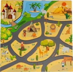 EcoToys ECOTOYS Pěnové puzzle Safari s okraji