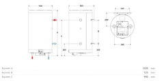 ACV Zásobník kombinovaný nerezový ACV COMFORT E 160 litrů se spirálou 2,2 kW