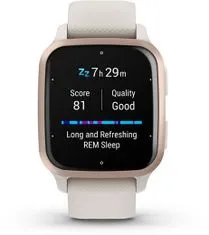 Garmin Venu SQ2,Music, Peach Gold/Ivory Silicone Band