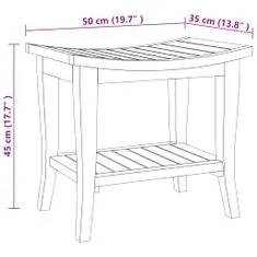 Vidaxl Odkládací stolek do koupelny 50x35x45 cm masivní teakové dřevo