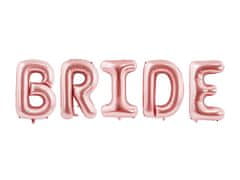 PartyDeco Balónkový banner Bride růžovo-zlatý 280cm
