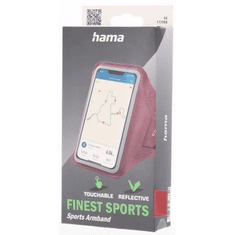 Hama Finest Sports, sportovní pouzdro na mobil, na rameno, XXL (5"-5,5"/15,8x8 cm), růžové