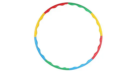 LiveUp Multipack 2ks Kruh hula hoop rozkládací 8 částí, 90 cm