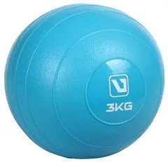 LiveUp Weight ball míč na cvičení modrá, 3 kg