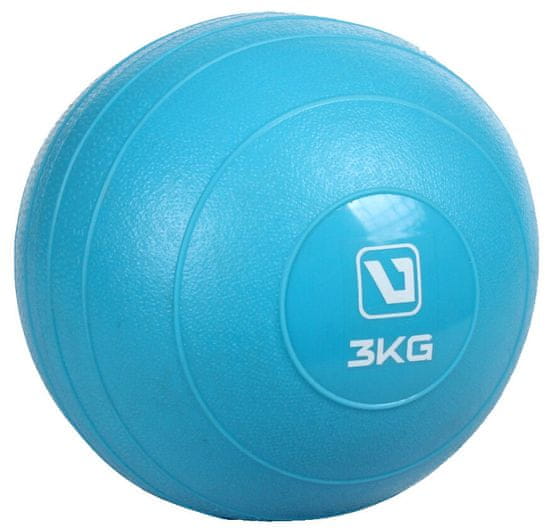 LiveUp Weight ball míč na cvičení modrá, 3 kg