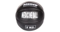 Merco Black Leather kožený medicinální míč, 2 kg
