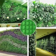Merco Horizontal Grow Bag 6 textilní květináče na zeď zelená, 1 ks