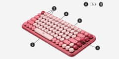 Logitech POP Keys, heartbreaker (920-010737) - zánovní